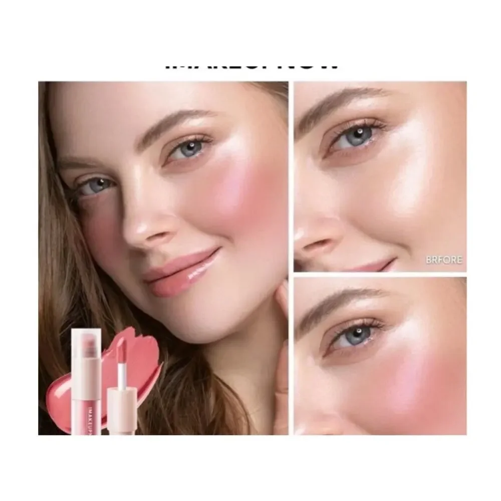 NIB IMAKEUPNOW Liquid Blush #01 w/ Built-In Applicator & Blending Brush